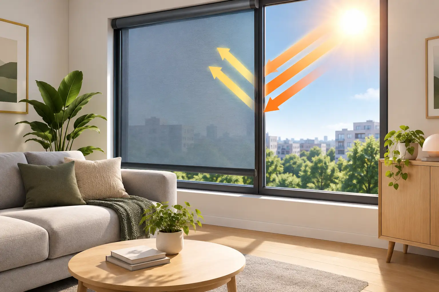Minska solvärme med fönstertextil hemma